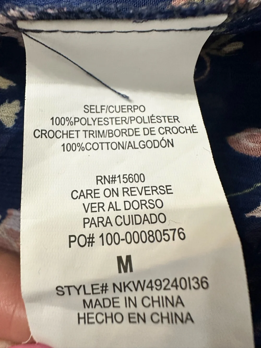Bundle 4/$25  Rewind Floral Sheer Kimono Robe - Navy & Pink